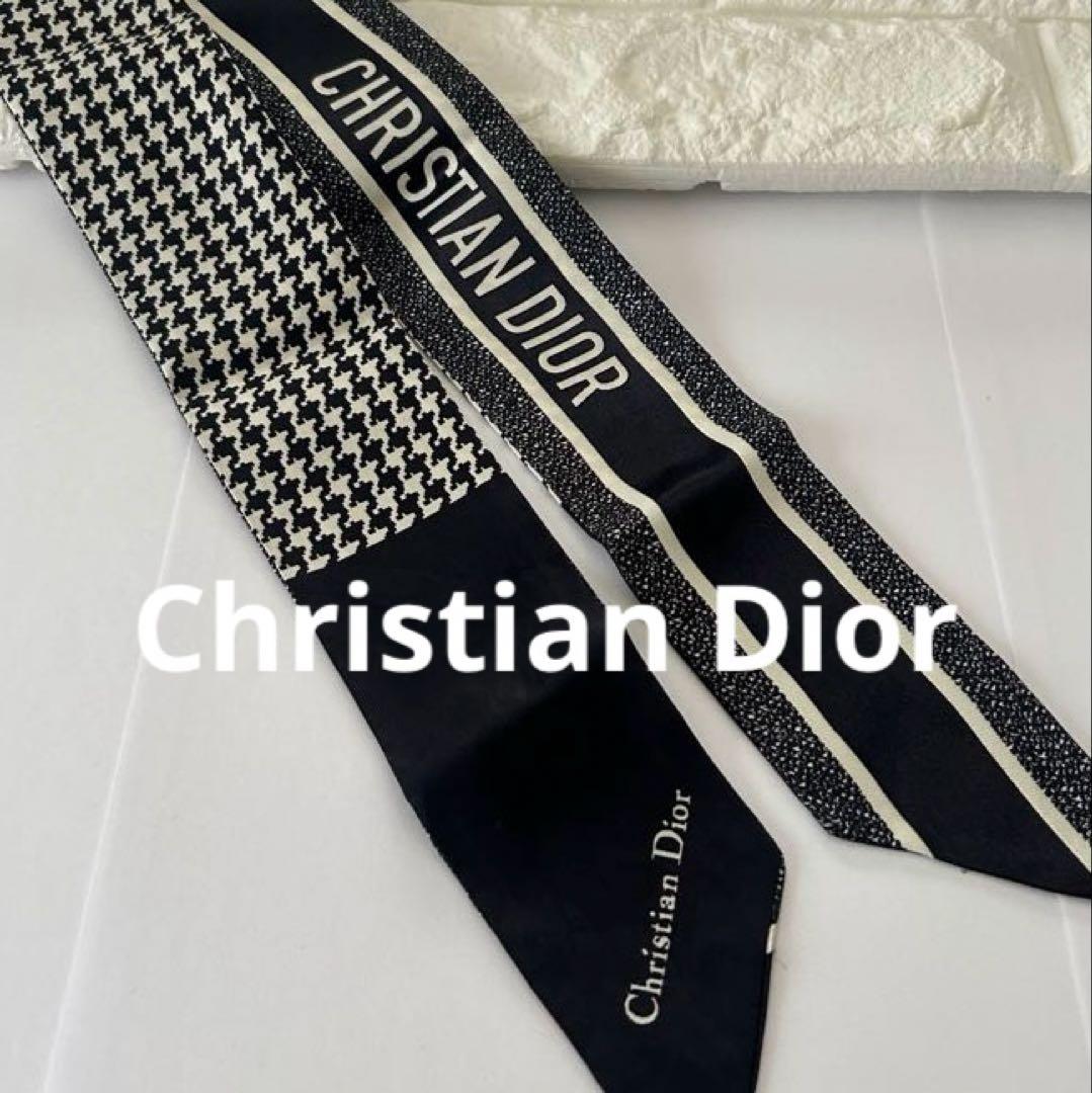 Christian Dior ディオール ミッツアスカーフ　千鳥柄