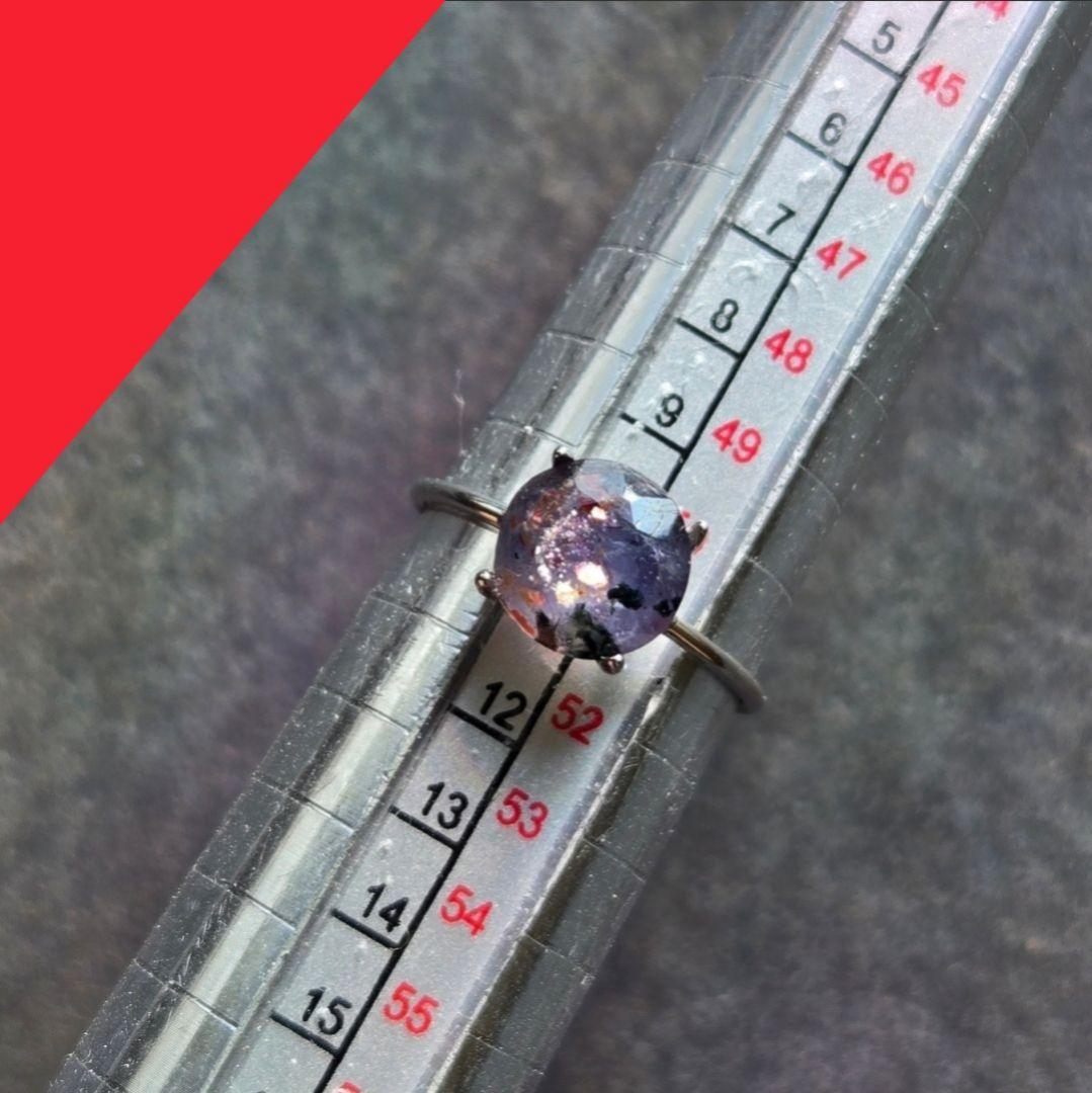 【一点物】アイオライトサンストーン ラウンド 18kgp リング