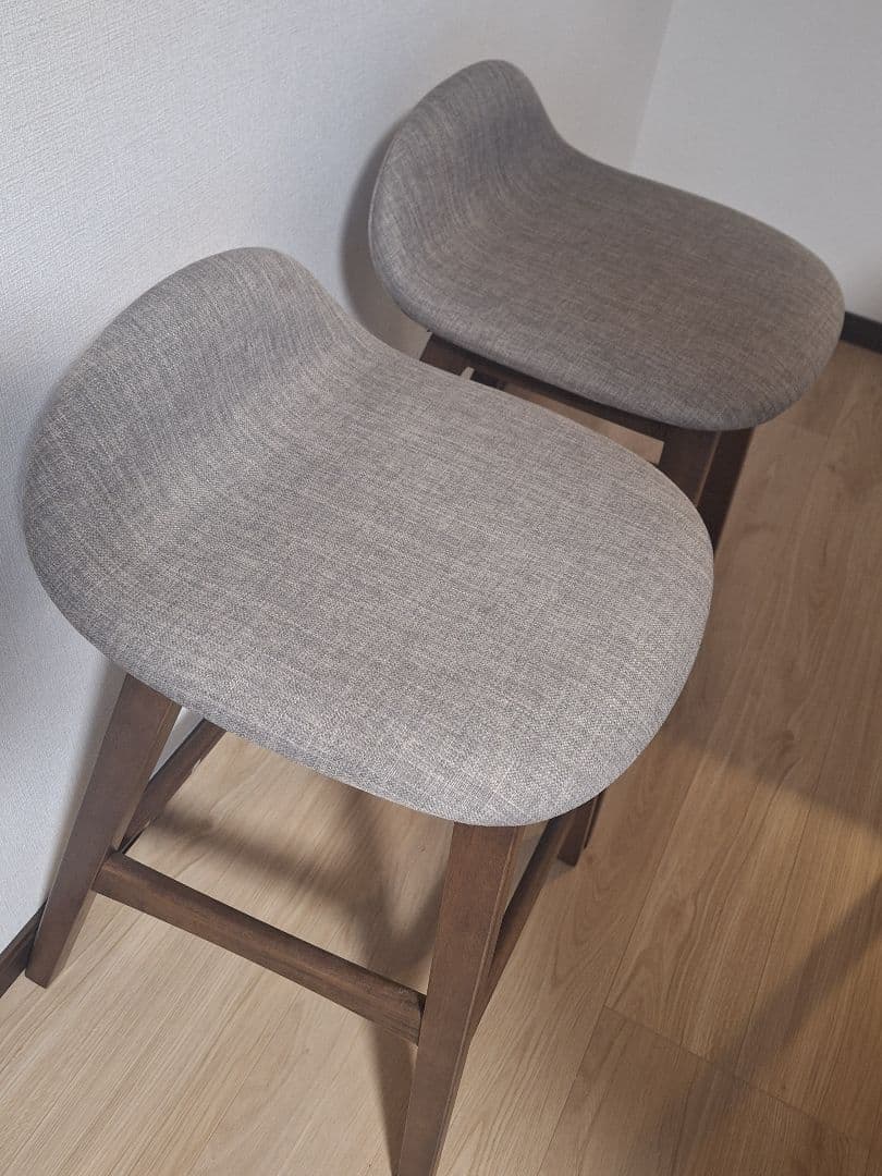 ニトリ天然木カウンターテーブル 120cm 椅子２脚セット