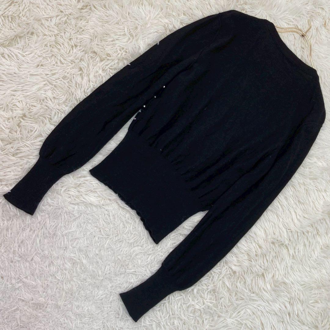 SONIA RYKIEL スタッズ付きニット ブラック 38 キレイめ 上品