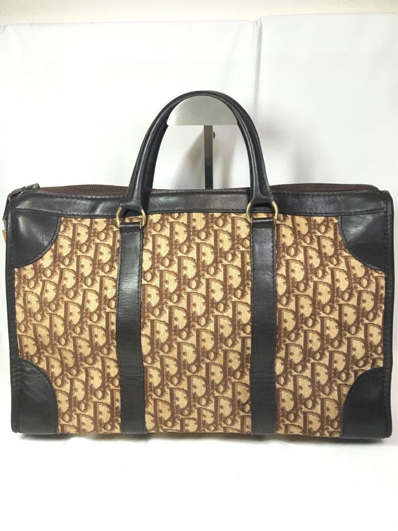 ディオール　ヴィンテージ　トロッター柄　ボストンバッグ　ハンドバッグ