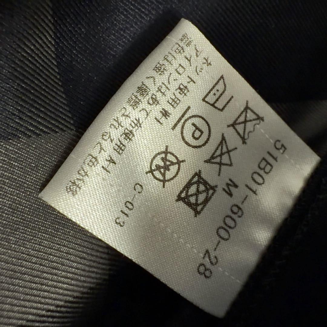 ブラックレーベルクレストブリッジ ウールコート M チェック 紺 三陽商会