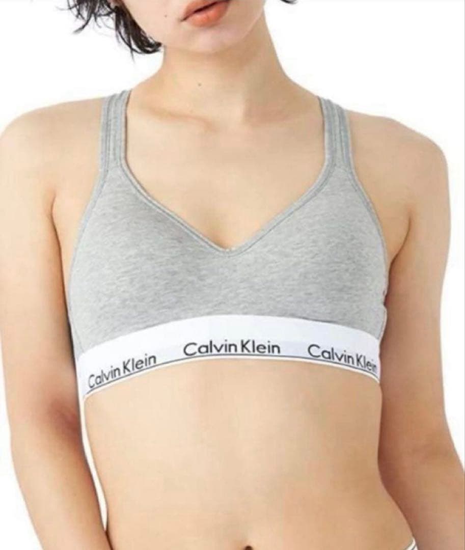 ゆう カルバンクライン ブラLサイズ/Tバックセット グレー