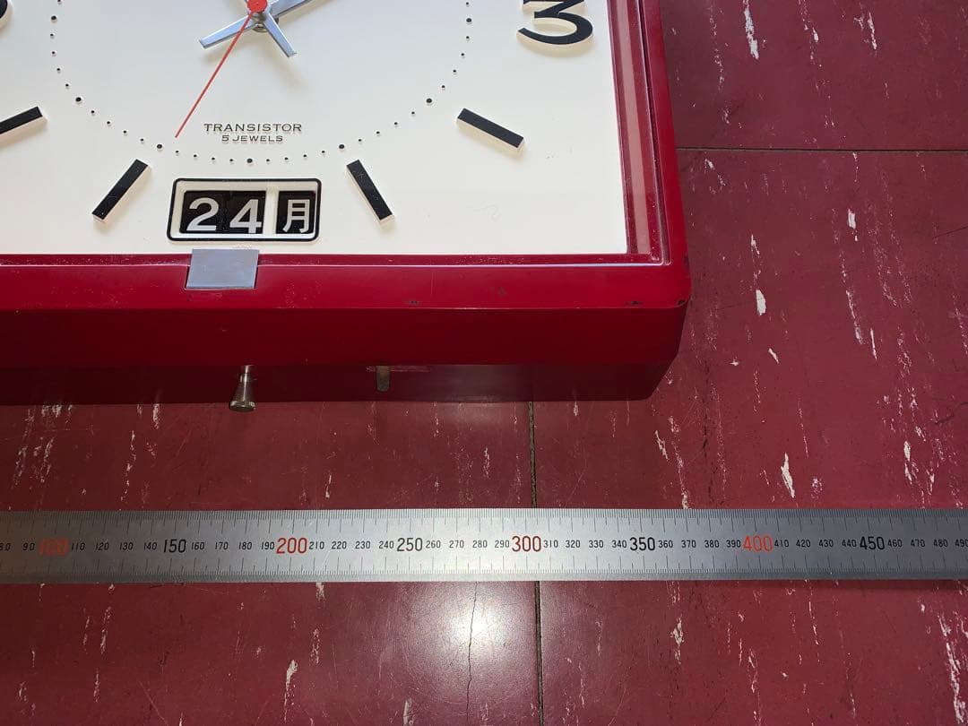 昭和レトロ　動作品　セイコー　カレンダー付　掛時計　スペースエイジ　レトロポップ