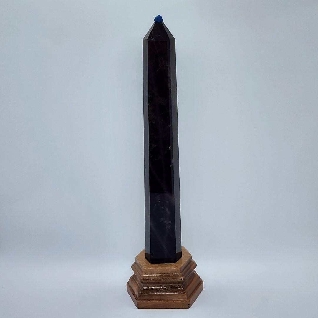 ①【高波動】モリンオ天然石タワー 約26cm！台座付き／浄化・空間調整に◎