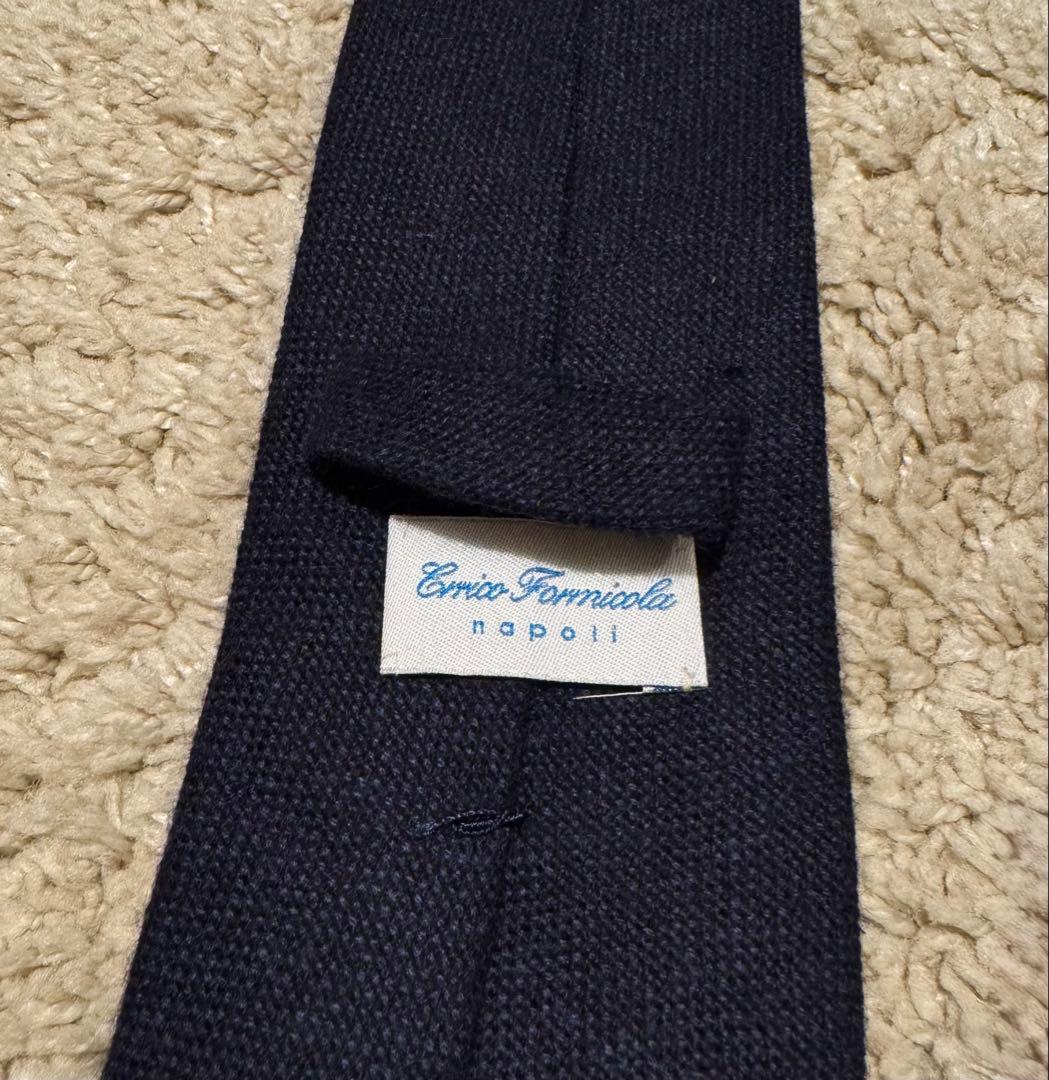 ERRICO FORMICOLA/エッリコ フォルミコラ カシミア 紺ネクタイ