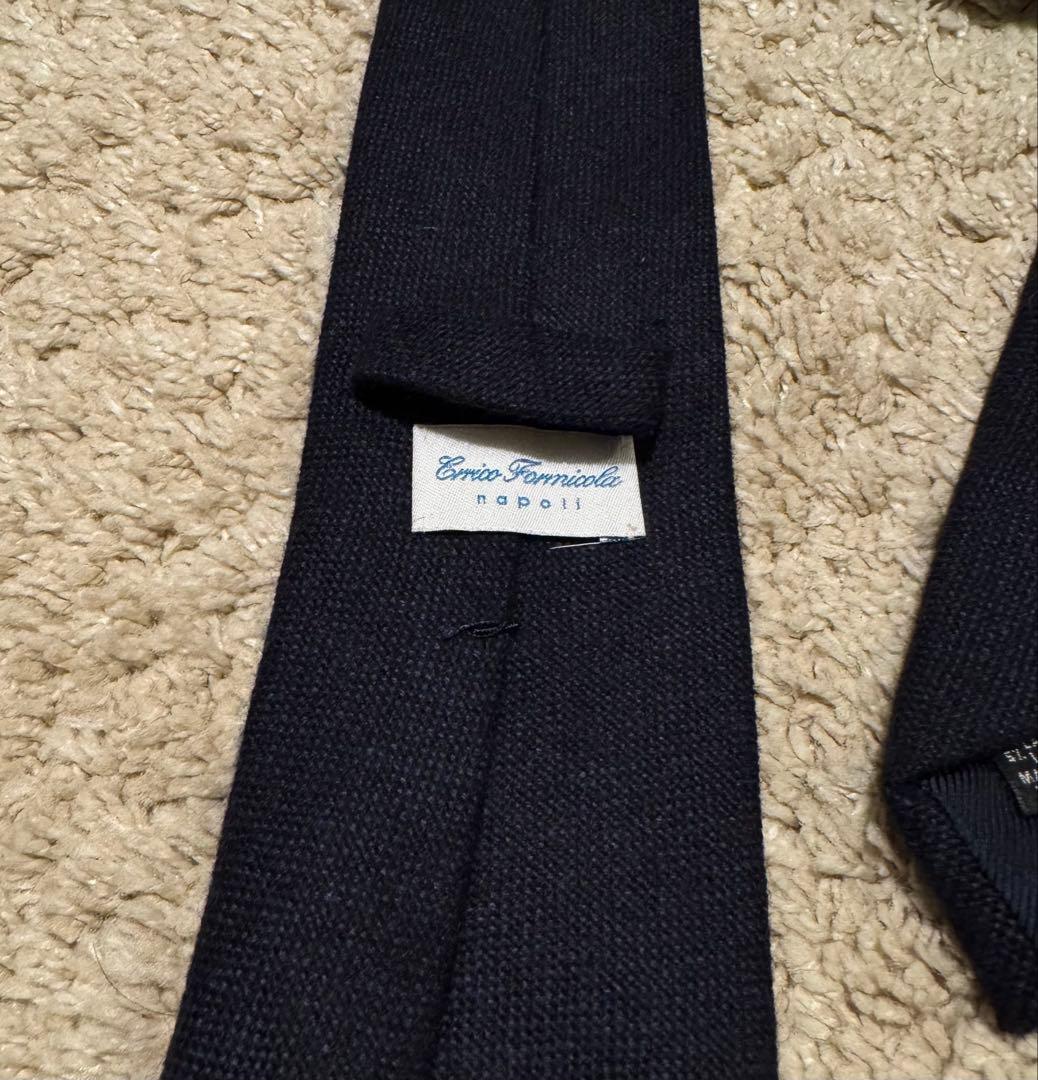 ERRICO FORMICOLA/エッリコ フォルミコラ カシミア 紺ネクタイ