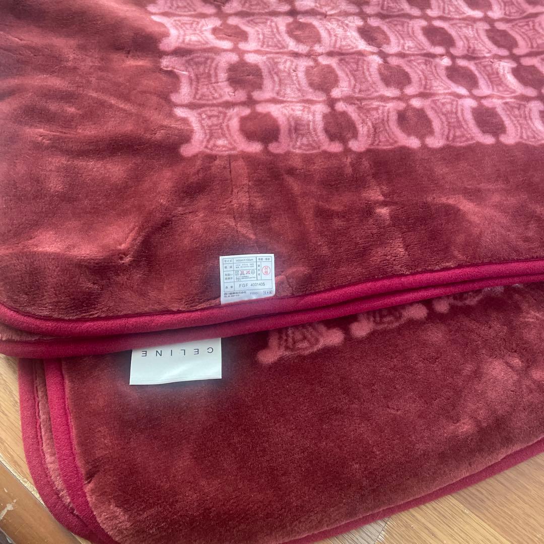 CELINE セリーヌ　マカダム柄　アクリルハーフケット 140×100cm