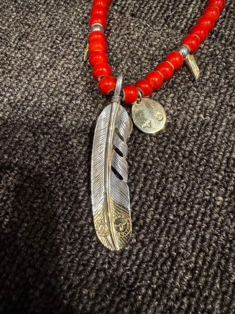 ぜ*ろ様 【1点限り】TADY&KING 特大ハートK18フェザー剣先K18金縄