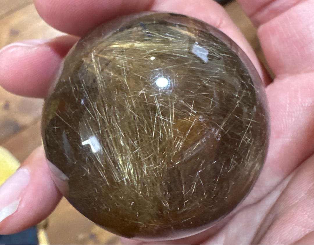 【極上品】コレクション級　ゴールドルチルスフィア 丸玉　約5.06鑑定書付