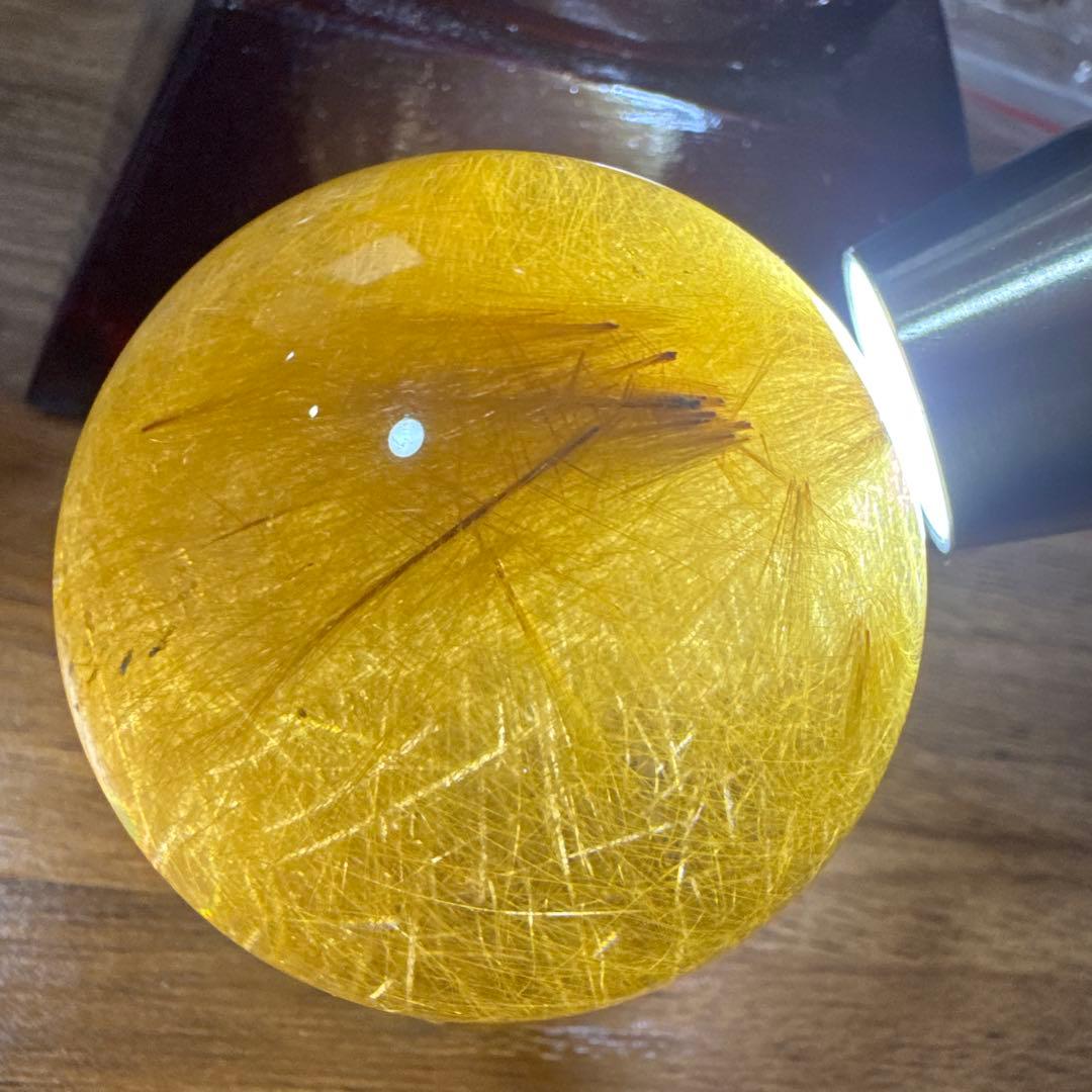 【極上品】コレクション級　ゴールドルチルスフィア 丸玉　約5.06鑑定書付