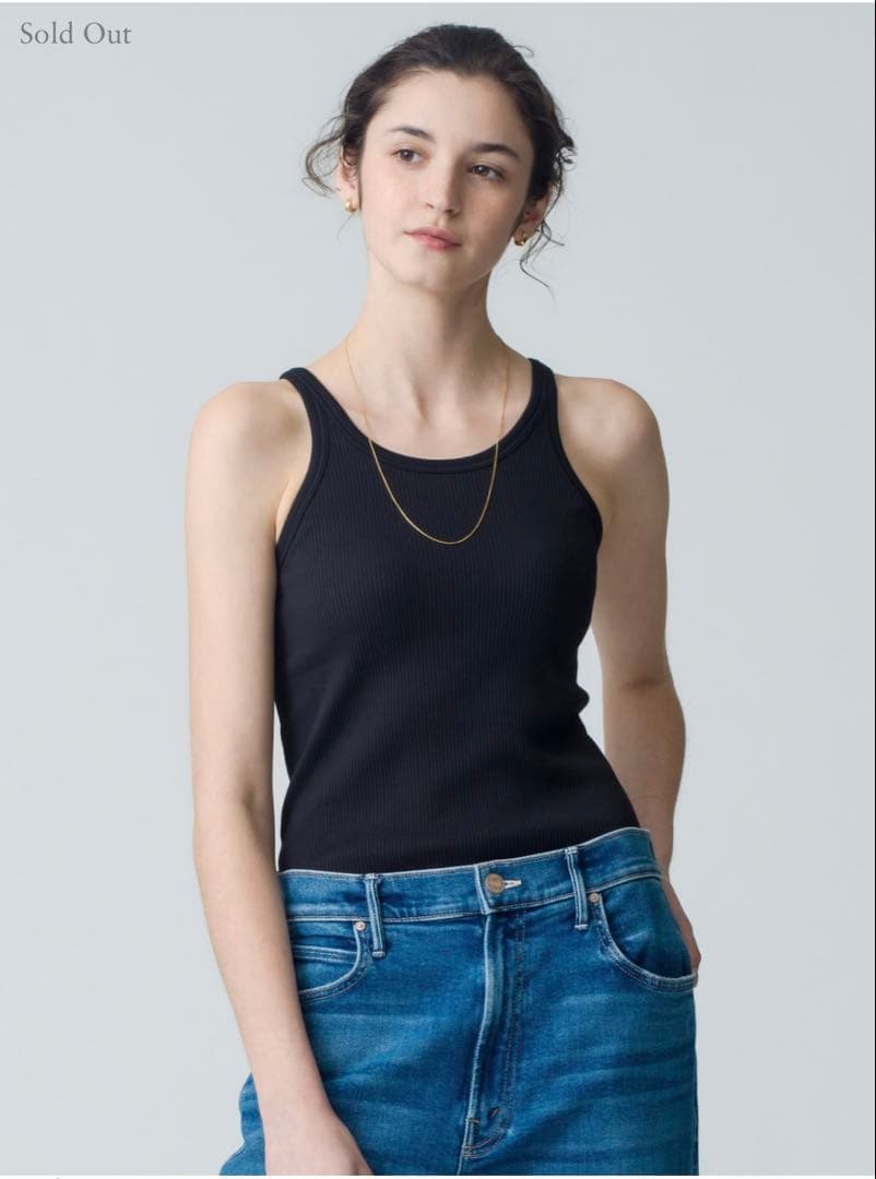 ロンハーマン　カップイン アメリカンスリーブ タンクトップ　BL Mサイズ