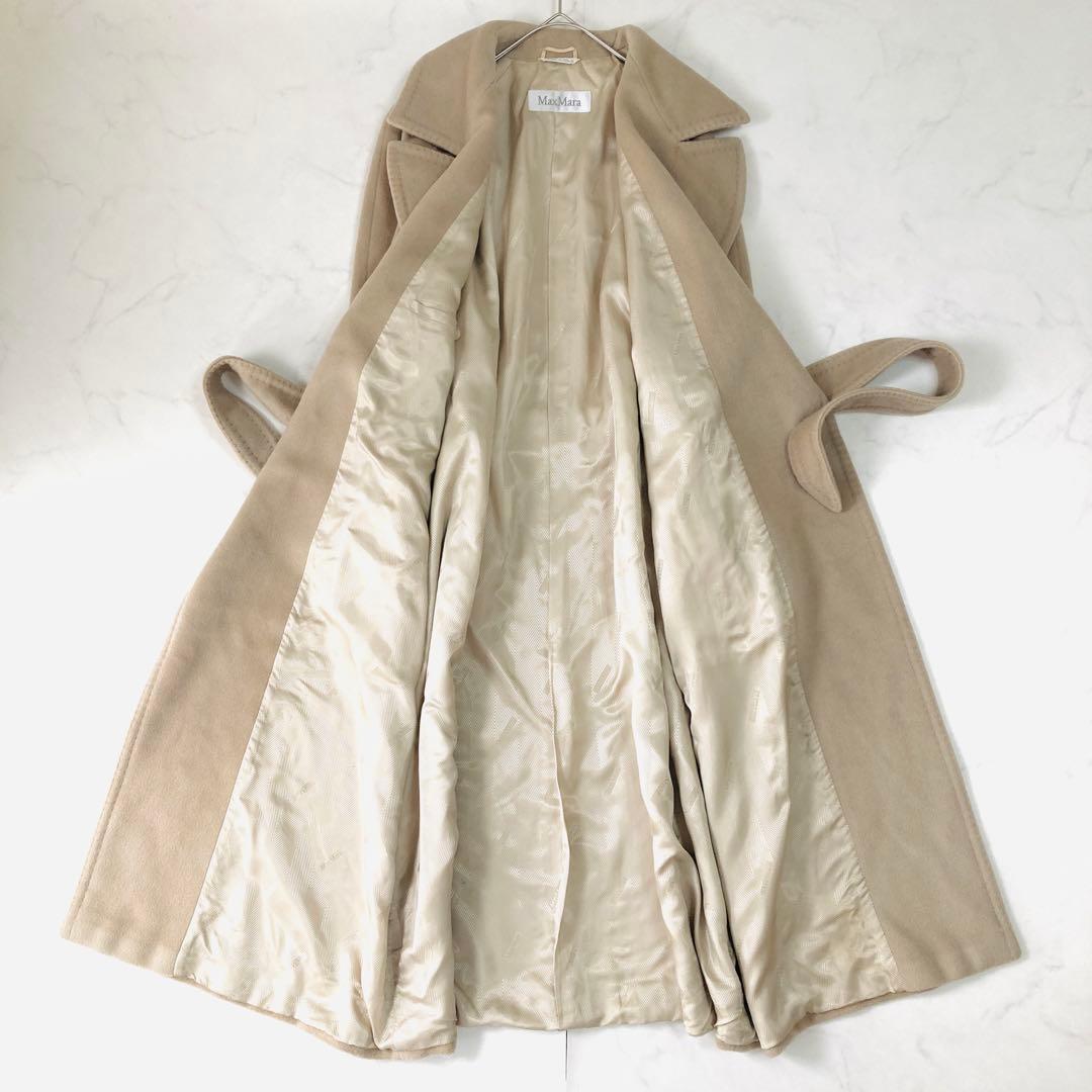 美品✨️マックスマーラ　白タグ　カシミヤ　マニュエラ　ベルテッドコート　40