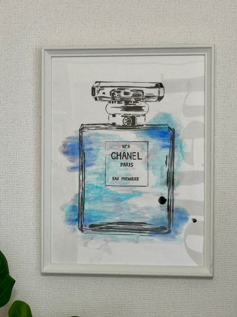 N°5 CHANEL PARIS 水彩画 手描き