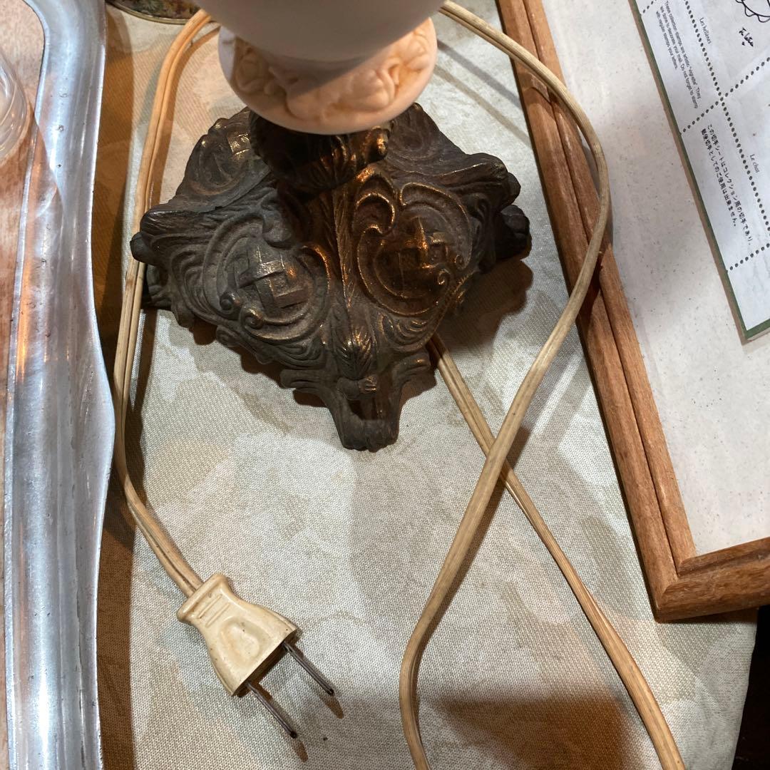 フランスアンティーク天使のランプ