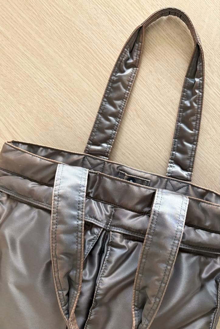 ポーター　タンカー　トートバッグ　シルバー