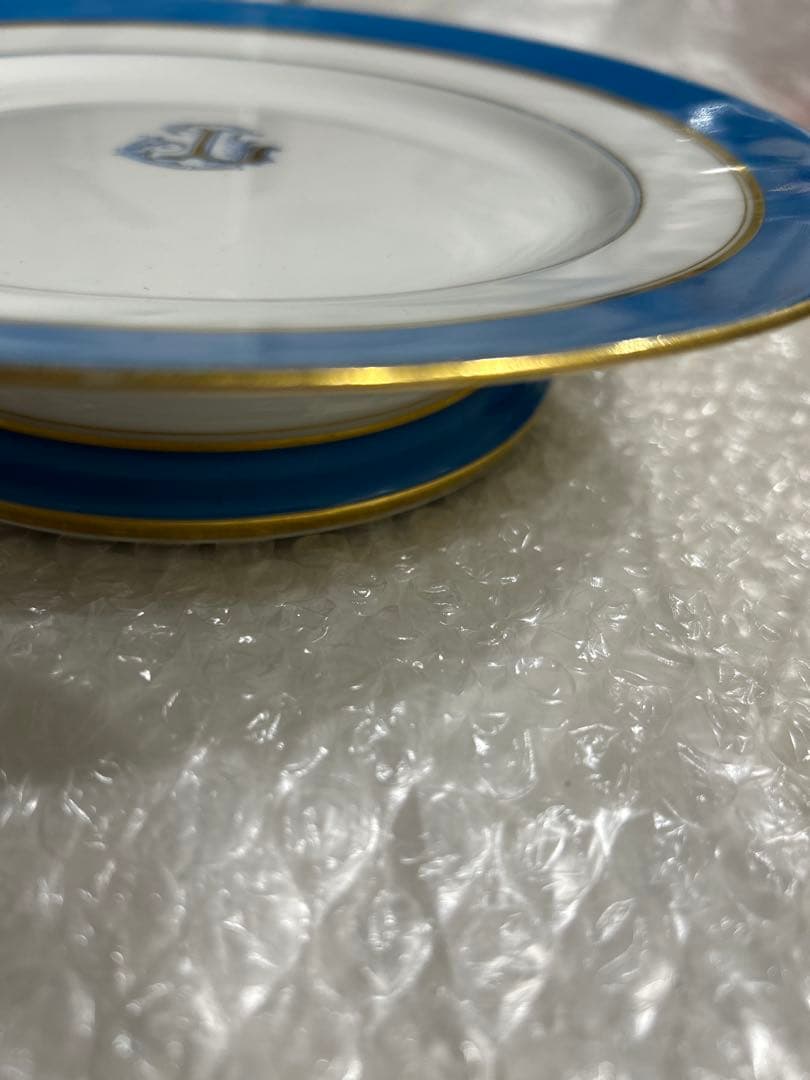 美品　フランスアンティーク コンポティエ モノグラム ケーキスタンド