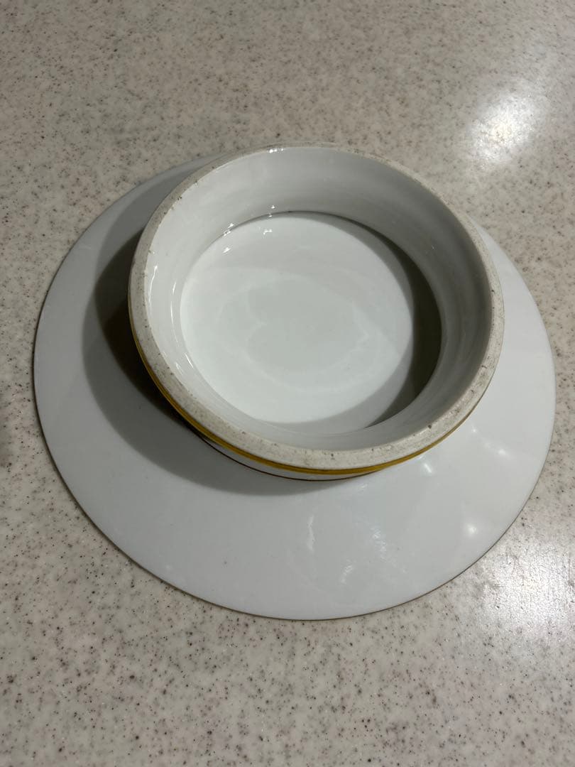 美品　フランスアンティーク コンポティエ モノグラム ケーキスタンド