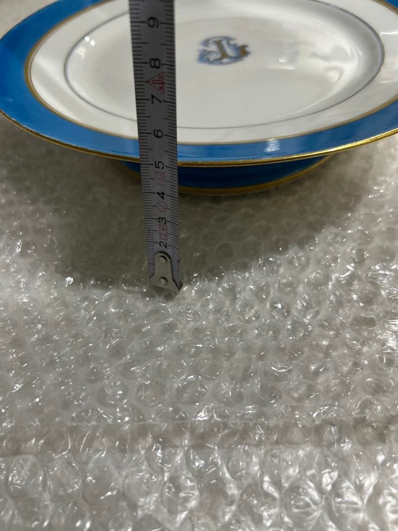 美品　フランスアンティーク コンポティエ モノグラム ケーキスタンド