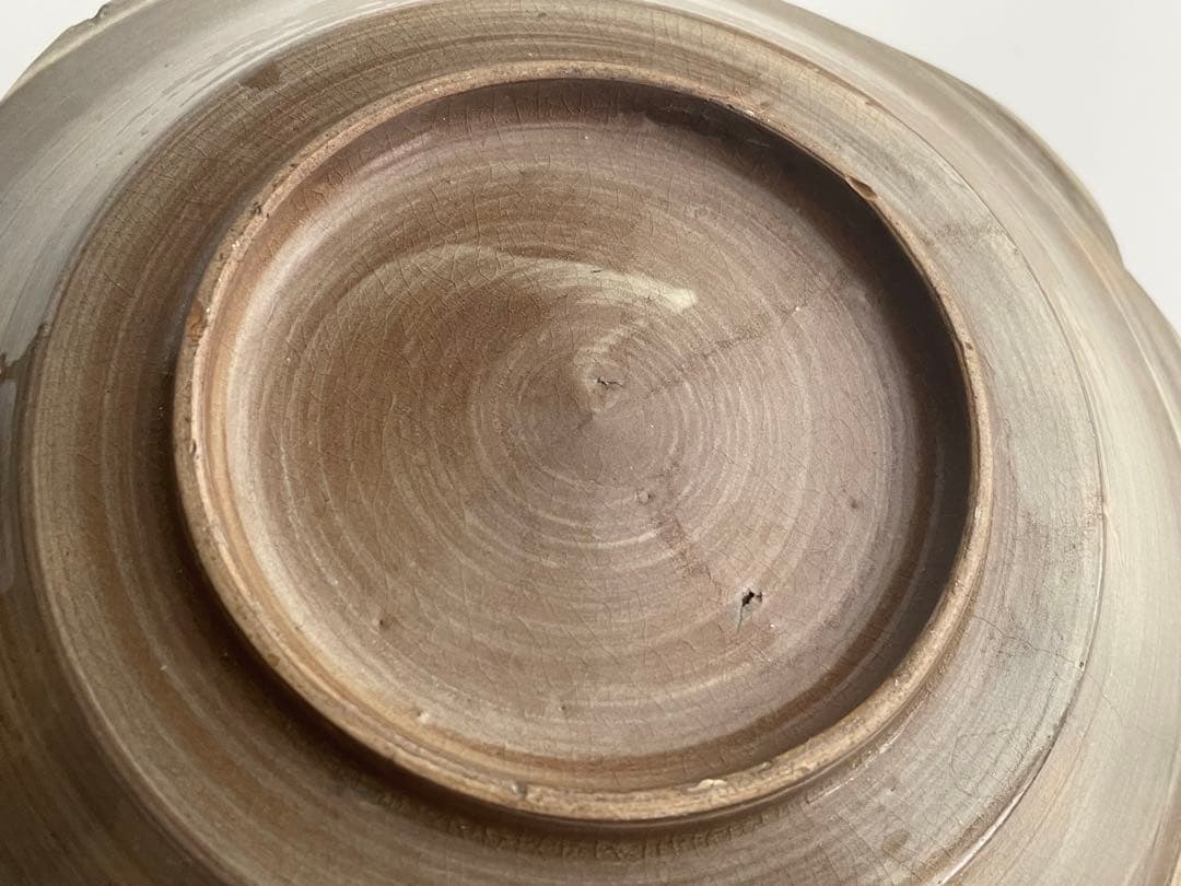 骨董　アンティーク　現川焼　現川　刷毛目　栗文様　隅入角皿　角皿　皿