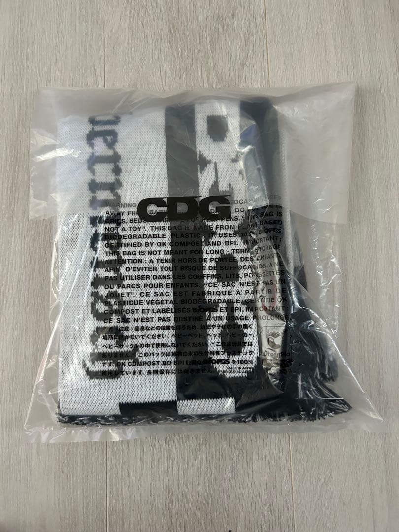 CDG x G-DRAGONチェック柄マフラー ブラック/ホワイト