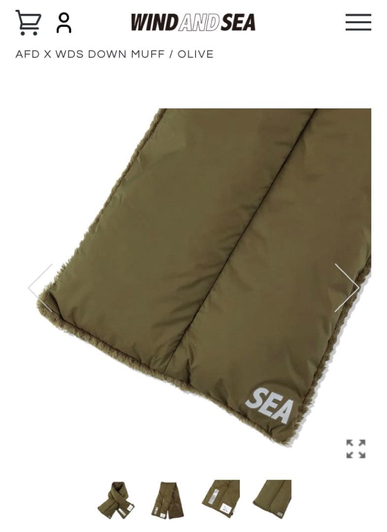 ★ウィンダンシー ★AFD X WDS DOWN MUFF /OLIVE