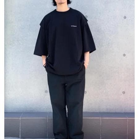 美品 COOTIE スーピマコットンスウェット カットオフ TEE ブラック L