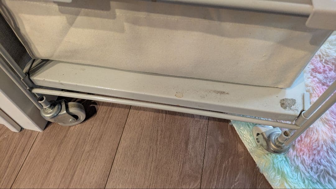 スチールユニットシェルフ帆布バスケットセット・幅５６ｃｍタイプ・ライトグレー