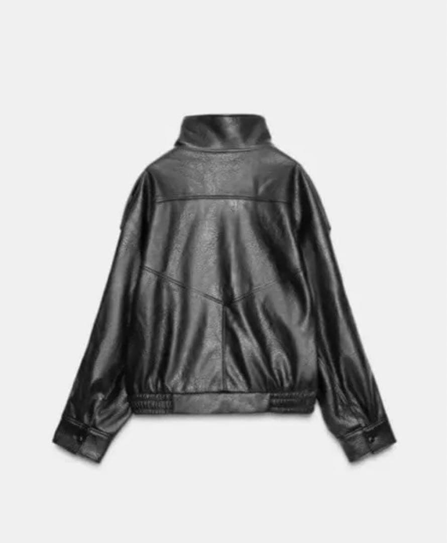 zara フェイクレザージャケット　Mサイズ　タグあり