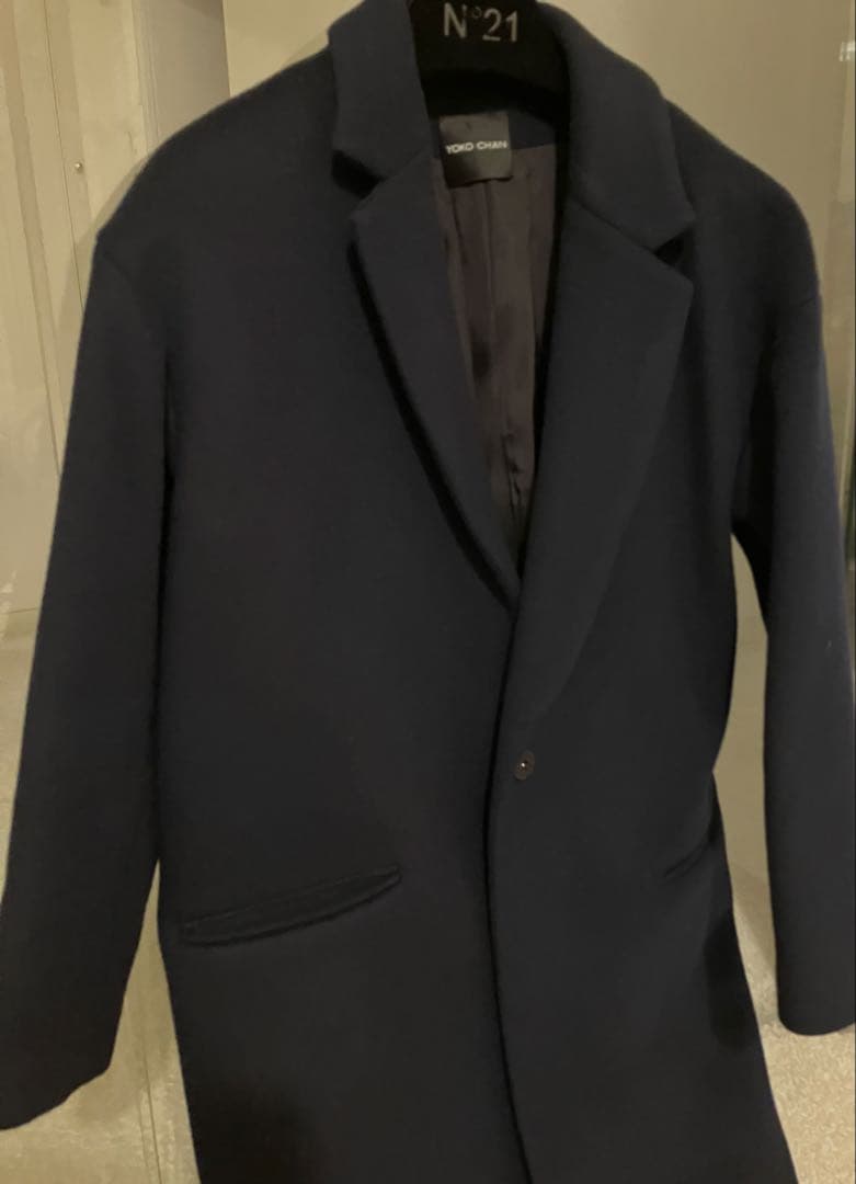 YOKO CHAN ネイビー チェスターコート