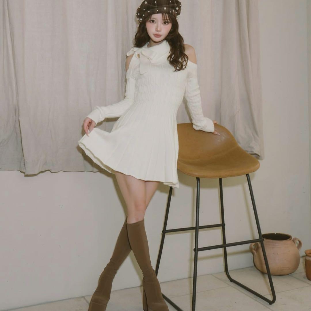 アメスリフレアニットミニワンピース darich