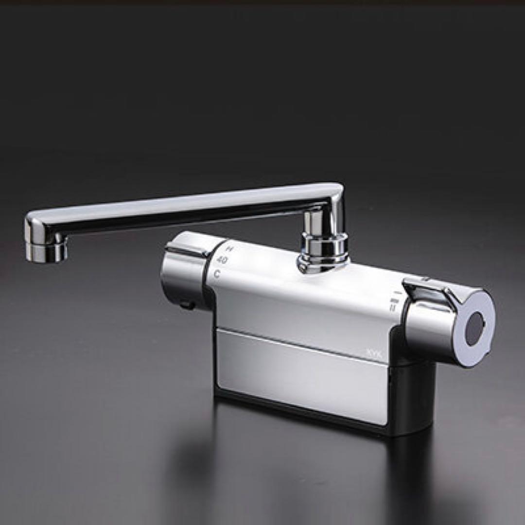 KVK デッキ形サーモスタット式混合栓 190mmパイプ付 MTB200DP1