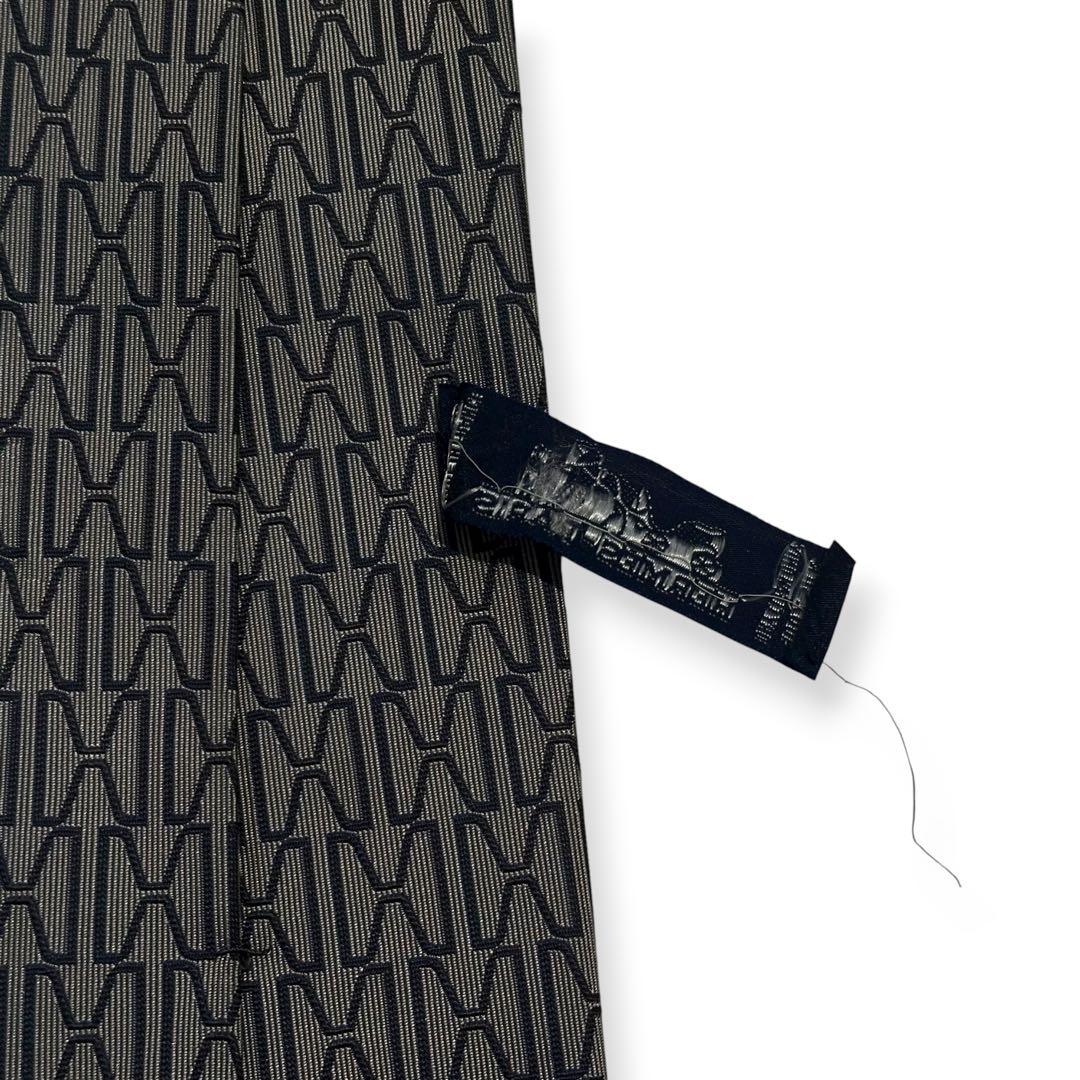 良品✨HERMES ネクタイ　エルメス　ファソネ　H柄　ジャガード　グレー
