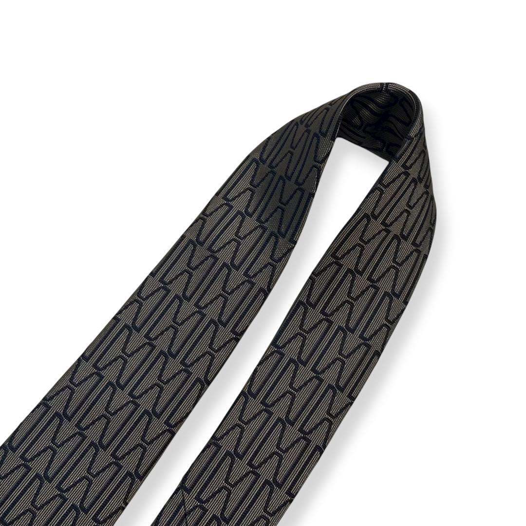 良品✨HERMES ネクタイ　エルメス　ファソネ　H柄　ジャガード　グレー