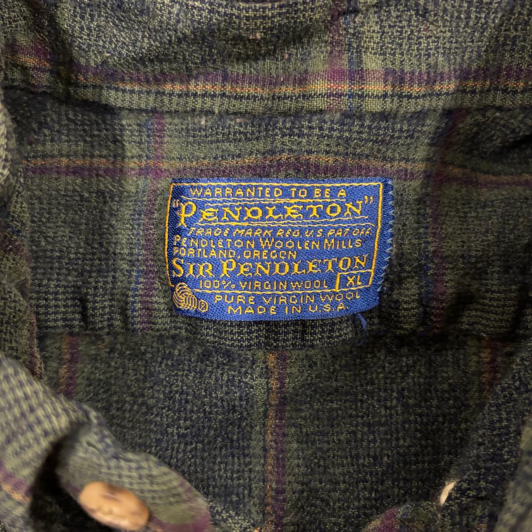 ス*ー様 80s PENDLETON ウールシャツ チェック USA製 ビンテー