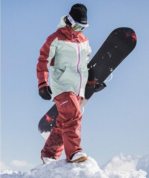 アディダス　ゴアテックス　スキー　スノーボードウェア　ピンク系　L