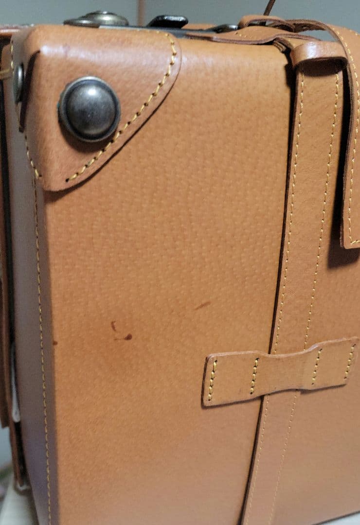 未使用　トランク　　レザー革　　親子　大小　ペア　 インテリア