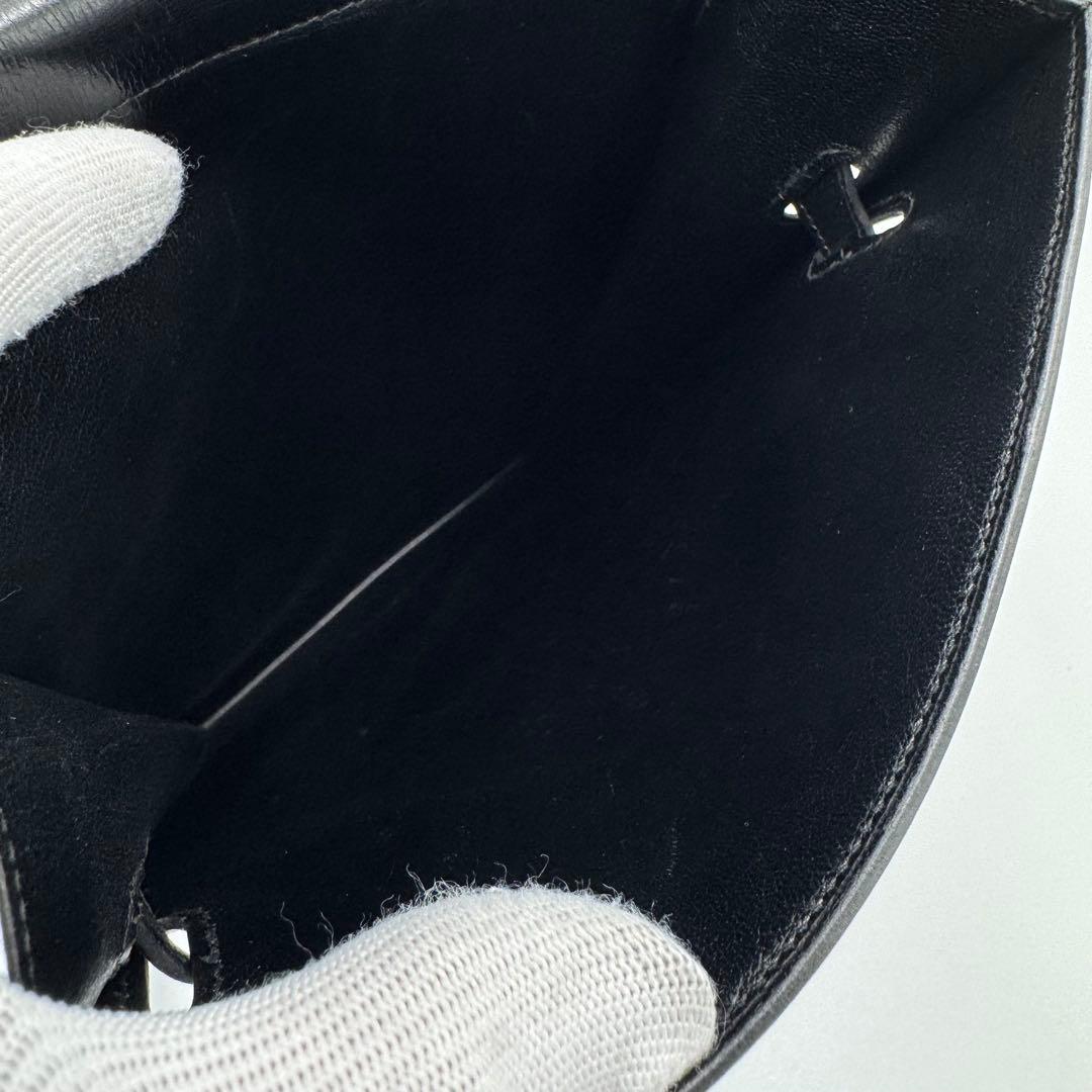 HERMES エルメス レザー ウエストバッグ ボディバッグ ブラック O刻印