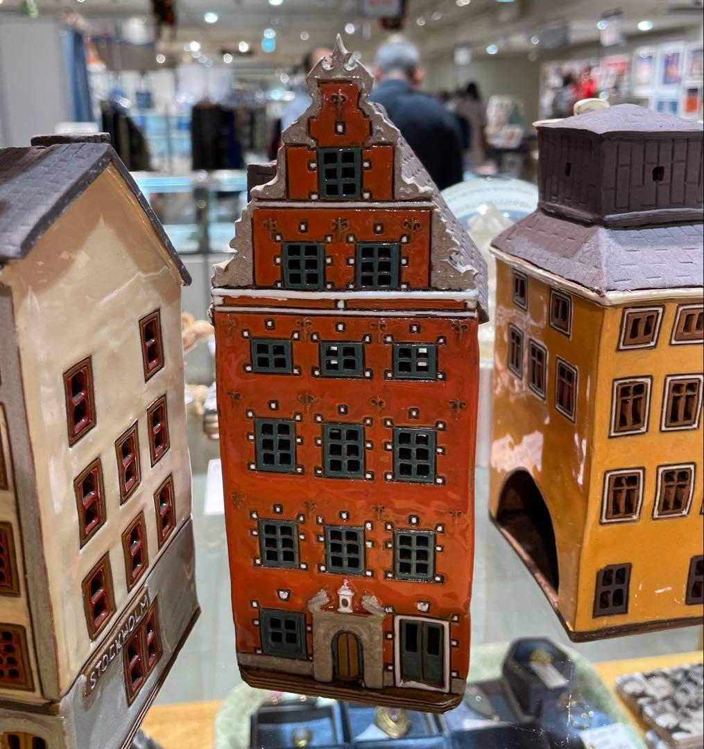 スウェーデン　ストックホルムの街並み置物 陶器製6セット