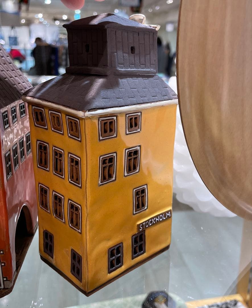 スウェーデン　ストックホルムの街並み置物 陶器製6セット