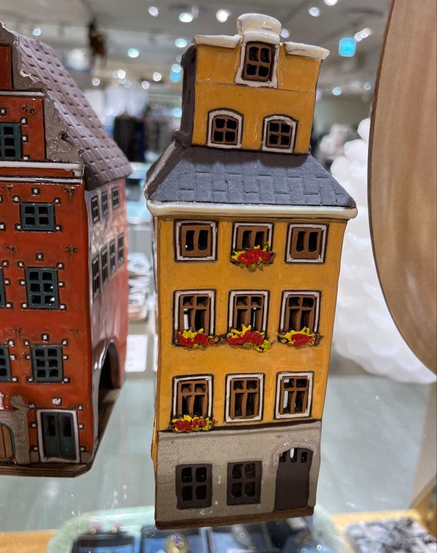 スウェーデン　ストックホルムの街並み置物 陶器製6セット