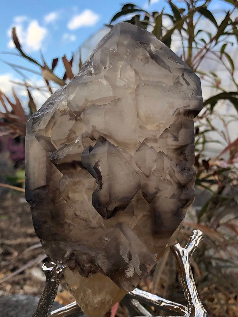 ❤️レア 896g 天使のGIFT 極上 骸骨水晶 スモーキーエレスチャルクォーツ