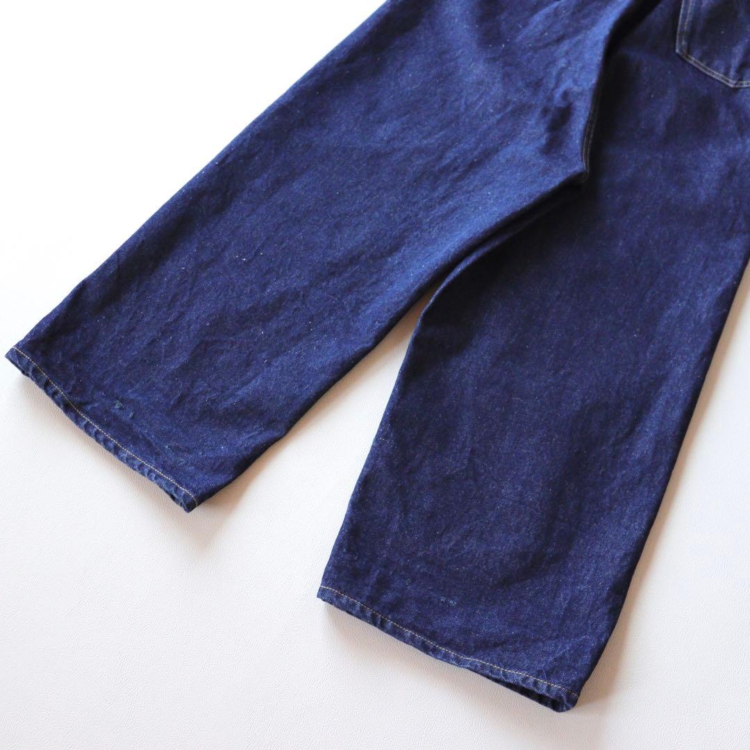 5261【美品】アンスクリア ワイドデニムパンツ ハイウェスト　L