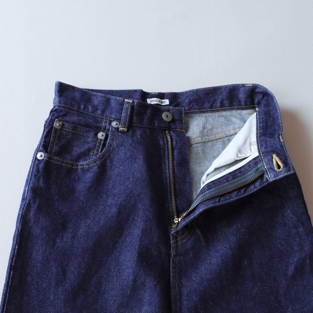 5261【美品】アンスクリア ワイドデニムパンツ ハイウェスト　L