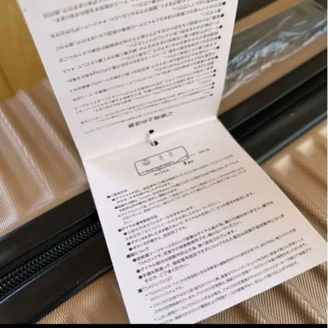 スーツケース キャリーケース 超軽 TSAロック搭載 L シャンパンゴールド