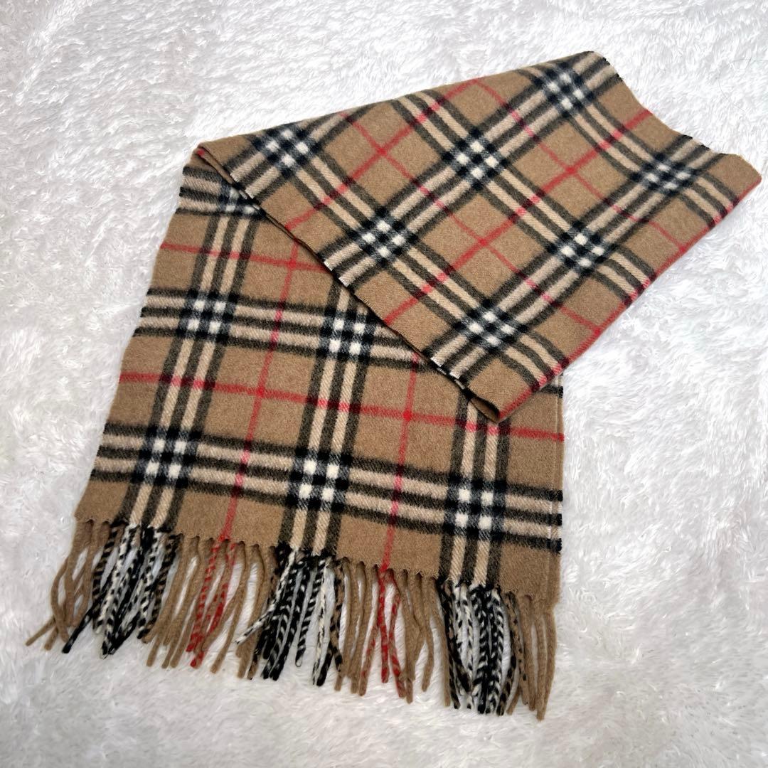 極美品✨Burberry マフラー ノバチェック カシミヤ 100% 英国製