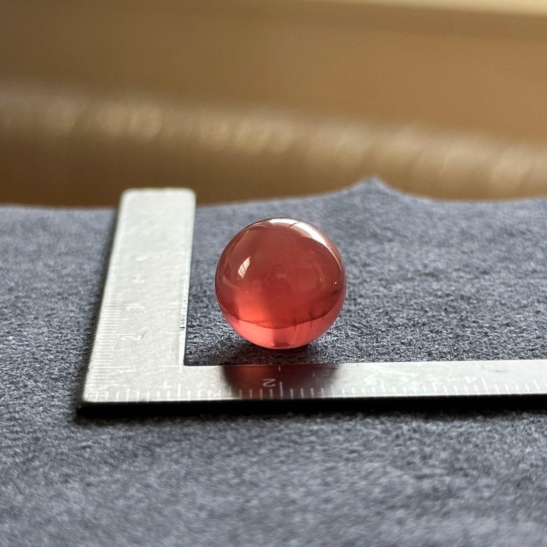 北海道稲倉石鉱山産 菱マンガン鉱 ロードクロサイト 14mm丸玉ビーズ #7