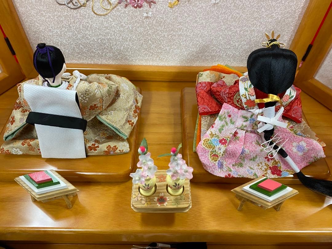 東京久月　親王五人飾り収納用三段セット・頭：梛葉　作・アウトレット商品