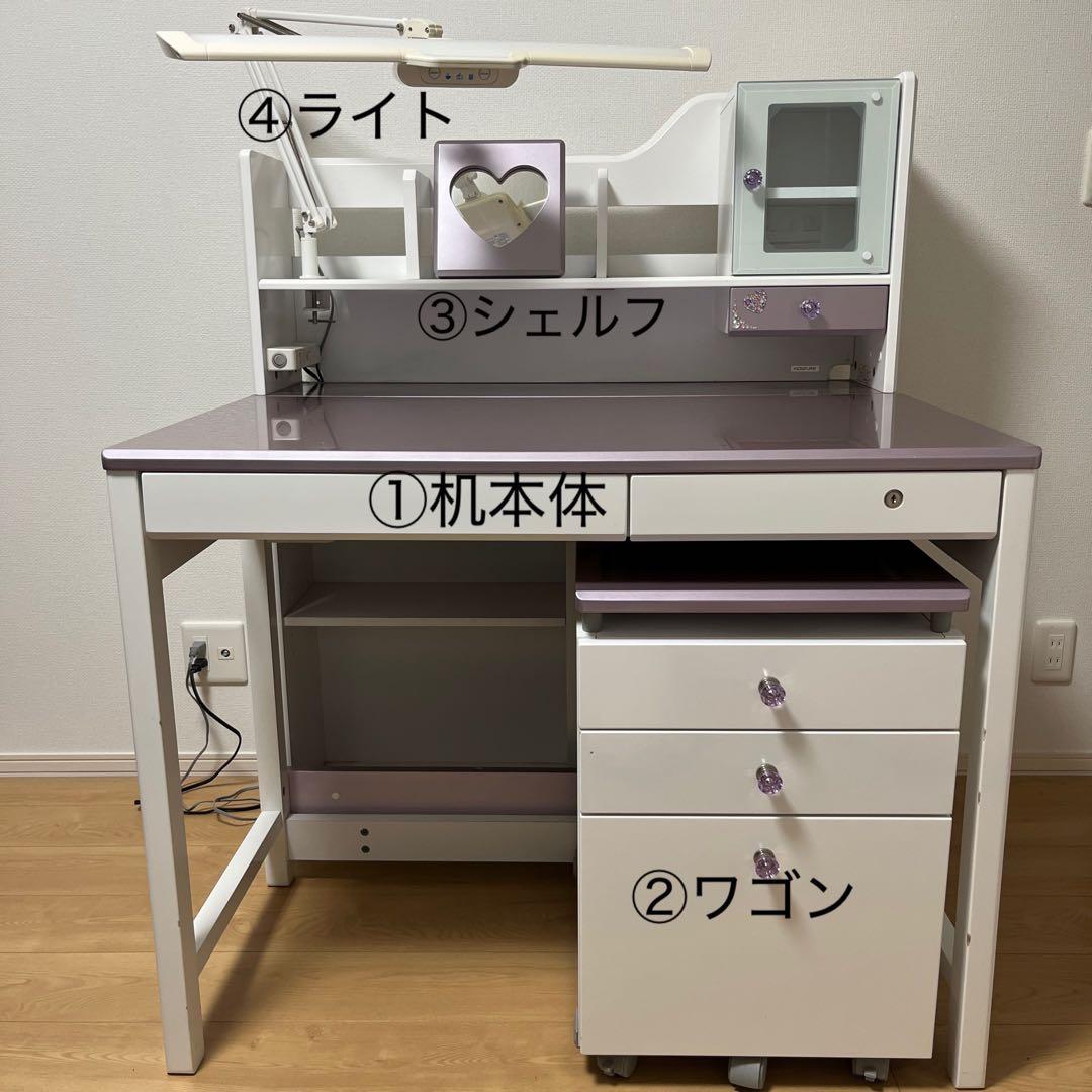 ③シェルフ　コイズミ　学習机　デコプリ