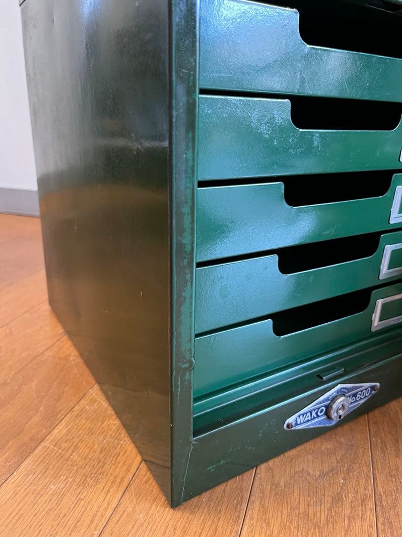 ヴィンテージ　WAKO スチールチェスト　シャッター　インダストリアル　工業系